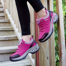 Lightweight Striped All-Season Womens Hiking Shoes - Non-Slip Sole, Air Cushion, Comfortable Fit for Outdoor Adventures - Plain Toe, Breathable, Durable, and Perfect for Spring Exploration Lightweight Striped All-Season Womens Hiking Shoes - Non-Slip Sole, Air Cushion, Comfortable Fit for Outdoor Adventures - Plain Toe, Breathable, Durable, and Perfect for Spring Exploration
