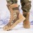 Mens Comfy Camo Insulated High Top Hiking Boots - Breathable, Durable, Non Slip, Lace Up, Waterproof, and Lightweight for Camping, Hunting, Trekking, and Outdoor Sports - All-Season, Fall, Spring, Plaid Pattern, Canvas Inner, TPR Sole, Cloth Upper