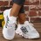 Womens Houndstooth Low Top Sports Shoes - Breathable, Comfy, Lace-Up, Fabric Inner, EVA Sole - All-Season, Outdoor Walking, Running, Fashion Sneakers