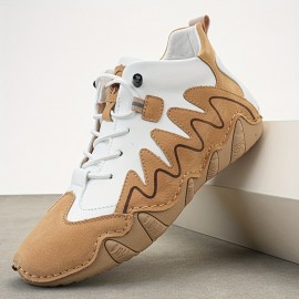 Women's Fashion Colorblock Sneakers - Lace-Up, Comfy Low-Top Trainers with Soft Platform Sole for Daily Wear & Casual Walks