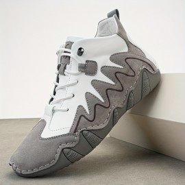 Women's Fashion Colorblock Sneakers - Lace-Up, Comfy Low-Top Trainers with Soft Platform Sole for Daily Wear & Casual Walks