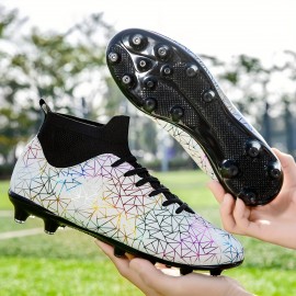 Unisex Soccer Cleats For Men & Women, Training Football Shoes With AG/TF Mixed Studs For Grass And Turf, Summer Breathable Athletic Footwear Unisex Soccer Cleats For Men & Women, Training Football Shoes With AG/TF Mixed Studs For Grass And Turf, Summer Breathable Athletic Footwear