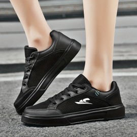 Women's Fashion Sneakers, Casual White And Black Running Shoes With Breathable Mesh Material, Lightweight, Shock-Absorbing, Anti-Slip And Durable, Perfect For Sports And Daily Wear Women's Fashion Sneakers, Casual White And Black Running Shoes With Breathable Mesh Material, Lightweight, Shock-Absorbing, Anti-Slip And Durable, Perfect For Sports And Daily Wear