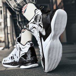 Mens High Top Basketball Sneakers - Fashionable Streetwear Design with Ultra-Comfort, Anti-Slip Grip & Flexible Soft Sole - Secure Lace-Up for Mens Outdoor Adventures Mens High Top Basketball Sneakers - Fashionable Streetwear Design with Ultra-Comfort, Anti-Slip Grip & Flexible Soft Sole - Secure Lace-Up for Mens Outdoor Adventures