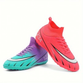 Men's Trendy TF Non Slip Soccer Shoes, Comfy Durable Football Training Shoes For Outdoor Competition, All Seasons Men's Trendy TF Non Slip Soccer Shoes, Comfy Durable Football Training Shoes For Outdoor Competition, All Seasons
