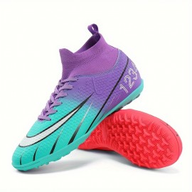 Men's Trendy TF Non Slip Soccer Shoes, Comfy Durable Football Training Shoes For Outdoor Competition, All Seasons Men's Trendy TF Non Slip Soccer Shoes, Comfy Durable Football Training Shoes For Outdoor Competition, All Seasons
