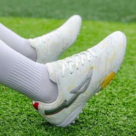 Men's Trendy Color Block Low Top TF Soccer Shoes, Durable Non Slip Football Shoes For Outdoor Training Competition Men's Trendy Color Block Low Top TF Soccer Shoes, Durable Non Slip Football Shoes For Outdoor Training Competition