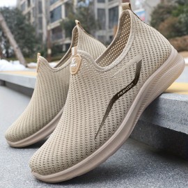 Stylish Men's Casual Sneakers: Breathable Knit, Non-Slip & Durable - Perfect for Spring/Fall Outdoor Activities Stylish Men's Casual Sneakers: Breathable Knit, Non-Slip & Durable - Perfect for Spring/Fall Outdoor Activities