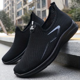 Stylish Men's Casual Sneakers: Breathable Knit, Non-Slip & Durable - Perfect for Spring/Fall Outdoor Activities Stylish Men's Casual Sneakers: Breathable Knit, Non-Slip & Durable - Perfect for Spring/Fall Outdoor Activities