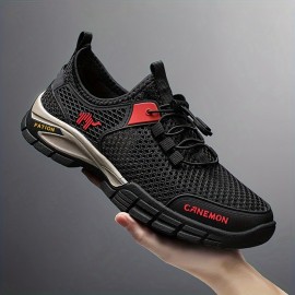 Men's Summer Slip On Walking Shoes With Adjustable Buckle, Non Slip Breathable Comfy Sneakers For Outdoor Park Workout Climbing Creek Wading Men's Summer Slip On Walking Shoes With Adjustable Buckle, Non Slip Breathable Comfy Sneakers For Outdoor Park Workout Climbing Creek Wading