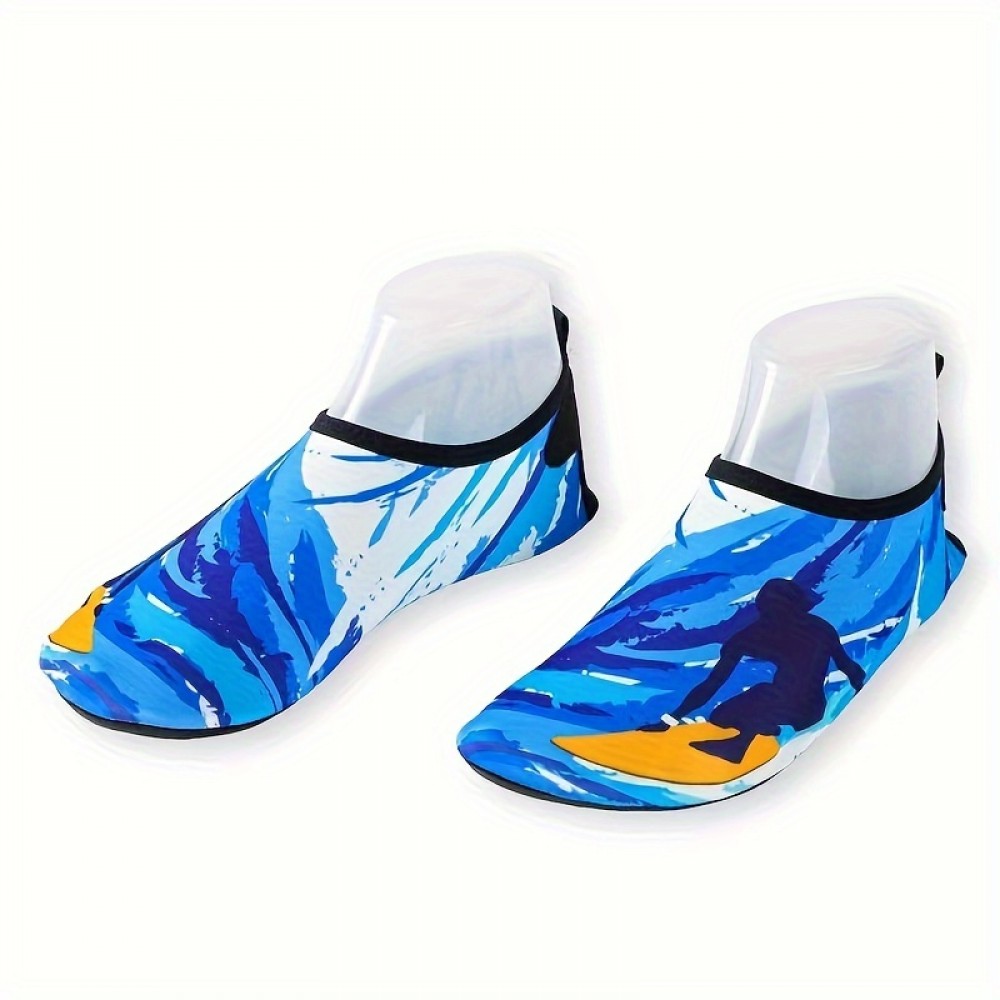 Leopard Pattern Unisex Outdoor Water Shoes, Breathable Lightweight Non-slip Snorkeling Shoes, Swimming Beach Socks Yoga Fitness Wading Shoes Leopard Pattern Unisex Outdoor Water Shoes, Breathable Lightweight Non-slip Snorkeling Shoes, Swimming Beach Socks Yoga Fitness Wading Shoes