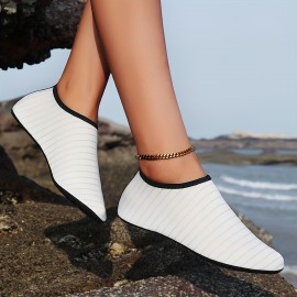 Water Sport Shoes for Women - Breathable, Lightweight, Fabric Upper, EVA Insole, TPR Sole, Stripe Pattern, Perfect for Swimming, Surfing, Boating, Fishing, Beach and Creek Activities