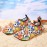 Women's Fashionable Lightweight Water Shoes, Sports Ball Print, Quick-Dry, Non-Slip Sole, Multicolor, Suitable For Outdoor Activities
