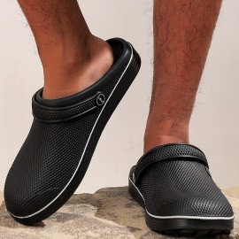 Mens Solid Colour Hollow Out Slippers - Ultra-Comfortable Ventilated Design - Lightweight Soft Sole for Casual Outdoor Adventures - Slip-On Style, Ideal for Summer Mens Solid Colour Hollow Out Slippers - Ultra-Comfortable Ventilated Design - Lightweight Soft Sole for Casual Outdoor Adventures - Slip-On Style, Ideal for Summer