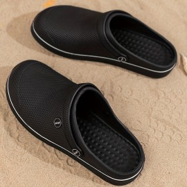 Mens Solid Colour Hollow Out Slippers - Ultra-Comfortable Ventilated Design - Lightweight Soft Sole for Casual Outdoor Adventures - Slip-On Style, Ideal for Summer Mens Solid Colour Hollow Out Slippers - Ultra-Comfortable Ventilated Design - Lightweight Soft Sole for Casual Outdoor Adventures - Slip-On Style, Ideal for Summer