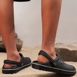 Mens Solid Colour Hollow Out Slippers - Ultra-Comfortable Ventilated Design - Lightweight Soft Sole for Casual Outdoor Adventures - Slip-On Style, Ideal for Summer Mens Solid Colour Hollow Out Slippers - Ultra-Comfortable Ventilated Design - Lightweight Soft Sole for Casual Outdoor Adventures - Slip-On Style, Ideal for Summer