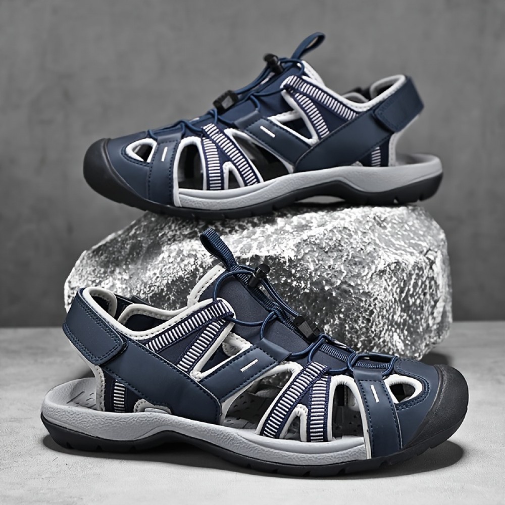 Mens Breathable Microfiber Synthetic Leather Sandals - Comfy Round Toe, Hook and Loop Fastener, Non Slip Rubber Sole, Durable, Water Friendly, Perfect for Beach, Daily, Casual, Vacation, Fall, Spring/Summer Mens Breathable Microfiber Synthetic Leather Sandals - Comfy Round Toe, Hook and Loop Fastener, Non Slip Rubber Sole, Durable, Water Friendly, Perfect for Beach, Daily, Casual, Vacation, Fall, Spring/Summer