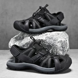 Mens Breathable Microfiber Synthetic Leather Sandals - Comfy Round Toe, Hook and Loop Fastener, Non Slip Rubber Sole, Durable, Water Friendly, Perfect for Beach, Daily, Casual, Vacation, Fall, Spring/Summer Mens Breathable Microfiber Synthetic Leather Sandals - Comfy Round Toe, Hook and Loop Fastener, Non Slip Rubber Sole, Durable, Water Friendly, Perfect for Beach, Daily, Casual, Vacation, Fall, Spring/Summer