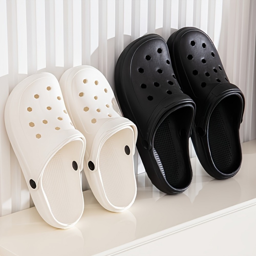 Unisex Fashionable Hollow Out EVA Clogs - Solid Colored, Ultra-Comfortable, Non-Slip, Durable Slippers for Men & Women - Perfect for Indoor Luxury & Outdoor Adventures Unisex Fashionable Hollow Out EVA Clogs - Solid Colored, Ultra-Comfortable, Non-Slip, Durable Slippers for Men & Women - Perfect for Indoor Luxury & Outdoor Adventures