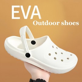 Unisex Fashionable Hollow Out EVA Clogs - Solid Colored, Ultra-Comfortable, Non-Slip, Durable Slippers for Men & Women - Perfect for Indoor Luxury & Outdoor Adventures Unisex Fashionable Hollow Out EVA Clogs - Solid Colored, Ultra-Comfortable, Non-Slip, Durable Slippers for Men & Women - Perfect for Indoor Luxury & Outdoor Adventures