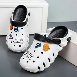 Cartoon Charm Mens Clogs - Comfy Slip-On Beach & Garden Sandals, Durable Walking Footwear for Outdoor Use