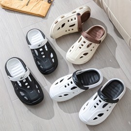 Mens Fashion Forward Hollow Out Slippers - Colour Block Style, Ultra-Comfortable, Non-Slip, Durable Outdoor Slides for TrendSETTING Gentlemen Mens Fashion Forward Hollow Out Slippers - Colour Block Style, Ultra-Comfortable, Non-Slip, Durable Outdoor Slides for TrendSETTING Gentlemen