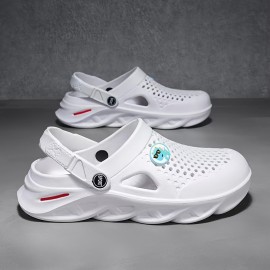 Mens Solid Colour Hollow Out Clogs Slippers - Ultra-Comfortable, Anti-Skid EVA Sole - Durable & Lightweight for Indoor/Outdoor Adventures - Perfect Summer Slippers for Men