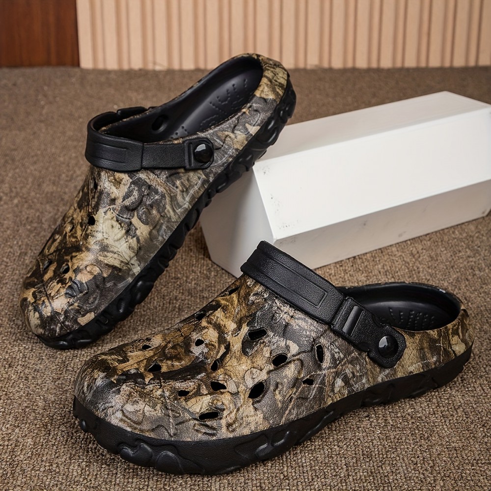 Versatile Camo Clogs for Men: Chic, Breathable, Non-Slip - Perfect for Indoor/Outdoor Fun Versatile Camo Clogs for Men: Chic, Breathable, Non-Slip - Perfect for Indoor/Outdoor Fun