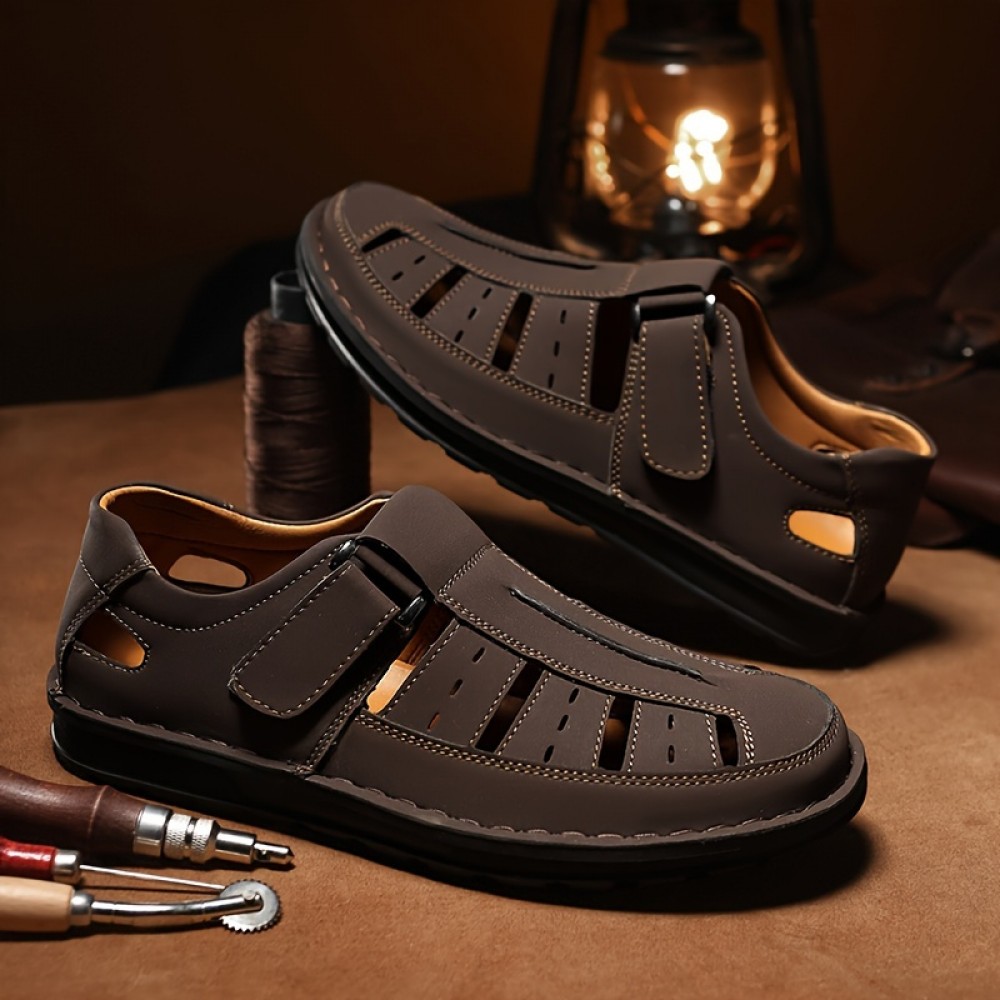 Mens Breathable Microfiber Synthetic Leather Sandals - Comfy Non Slip Rubber Sole, Durable, Quick Drying, Lightweight, Minimalist Design for Summer Outdoor Activities, Beach, Hiking, Daily Casual Wear Mens Breathable Microfiber Synthetic Leather Sandals - Comfy Non Slip Rubber Sole, Durable, Quick Drying, Lightweight, Minimalist Design for Summer Outdoor Activities, Beach, Hiking, Daily Casual Wear