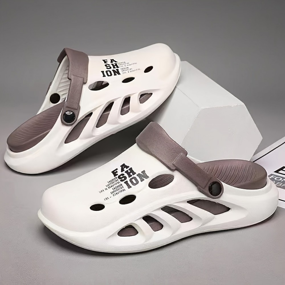 Mens Fashionable Clogs - Ultra-Comfortable Anti-Slip Slippers - Ventilated Soft Sole for Outdoor Adventures - Perfect Casual Wear for All-Day Style and Support Mens Fashionable Clogs - Ultra-Comfortable Anti-Slip Slippers - Ventilated Soft Sole for Outdoor Adventures - Perfect Casual Wear for All-Day Style and Support