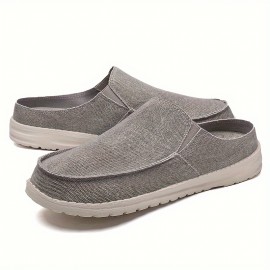 Stylish Mens Canvas Slip On Shoes - Breathable, Lightweight, Round Toe, Rubber Sole, Comfortable Fabric Insole - Perfect for Casual Outdoor Walking in Spring and Summer Stylish Mens Canvas Slip On Shoes - Breathable, Lightweight, Round Toe, Rubber Sole, Comfortable Fabric Insole - Perfect for Casual Outdoor Walking in Spring and Summer