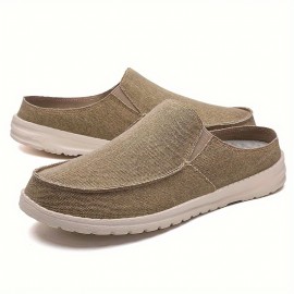 Stylish Mens Canvas Slip On Shoes - Breathable, Lightweight, Round Toe, Rubber Sole, Comfortable Fabric Insole - Perfect for Casual Outdoor Walking in Spring and Summer Stylish Mens Canvas Slip On Shoes - Breathable, Lightweight, Round Toe, Rubber Sole, Comfortable Fabric Insole - Perfect for Casual Outdoor Walking in Spring and Summer