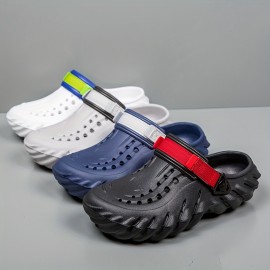 Comfortable Cloud Clogs for Men - Slip-On, Hollow Out, Non-Slip, Breathable EVA Shoes with Solid Color, No Insole, and Lightweight Design for Summer Garden Use Comfortable Cloud Clogs for Men - Slip-On, Hollow Out, Non-Slip, Breathable EVA Shoes with Solid Color, No Insole, and Lightweight Design for Summer Garden Use