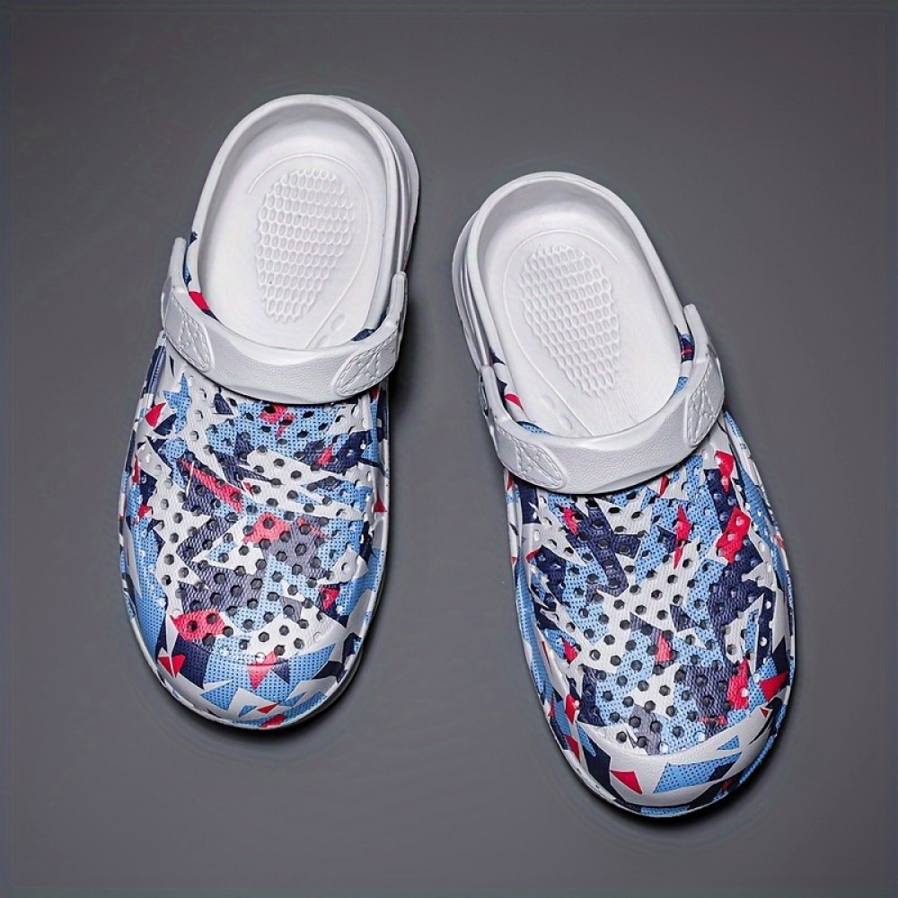 Men's Breathable Clogs - Comfort Grip, Color-Block Design, EVA Sole - Ideal for Outdoor Wear Men's Breathable Clogs - Comfort Grip, Color-Block Design, EVA Sole - Ideal for Outdoor Wear