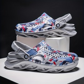 Men's Breathable Clogs - Comfort Grip, Color-Block Design, EVA Sole - Ideal for Outdoor Wear Men's Breathable Clogs - Comfort Grip, Color-Block Design, EVA Sole - Ideal for Outdoor Wear