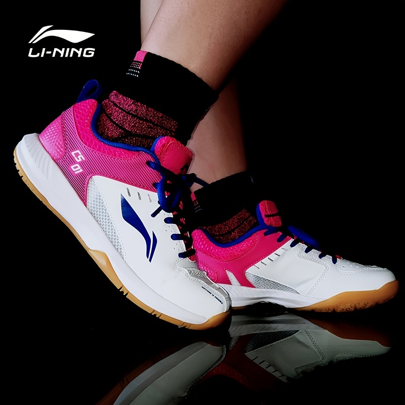 womens contrast color badminton shoes lightweight breathable non slip sports shoes for women details 6